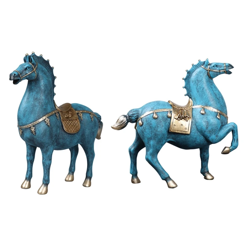 

Creative Art Horse Sculpture Resin Horse Statue Desk Aesthetic Home Animal Decorations for Living Room, Office,Car