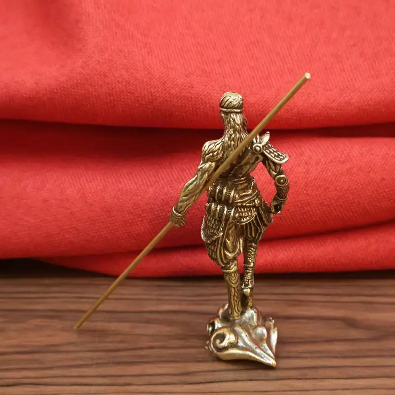 Черная мифовая фигурка Wukong элегантная 3D медная обезьяна Декор для дома и подарок