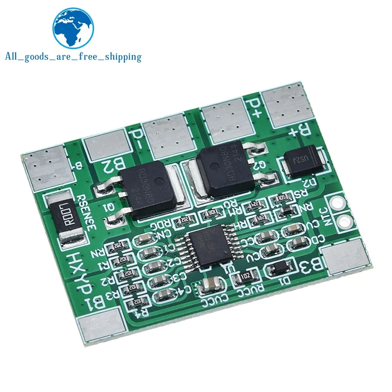 TZT BMS Φ 3 2 V 8A LiFePO4 Защитная плата для зарядки аккумулятора 12 8 14 4 18650 32650