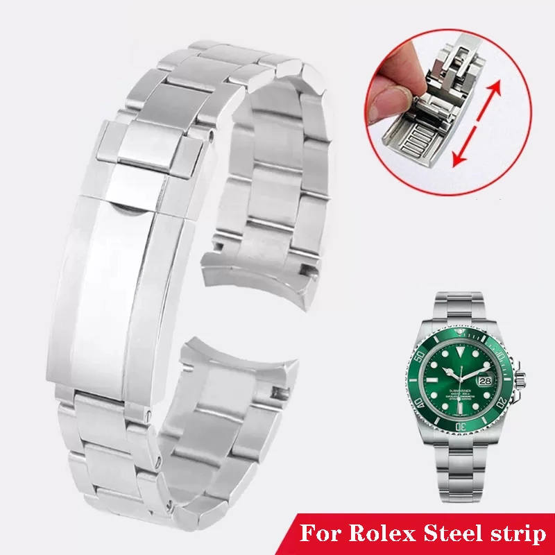 

Watch Bracelet for Rolex explorer Ditongna Diver the green black water ghost king accessory 20 21mm 904L Solid steel watch chain