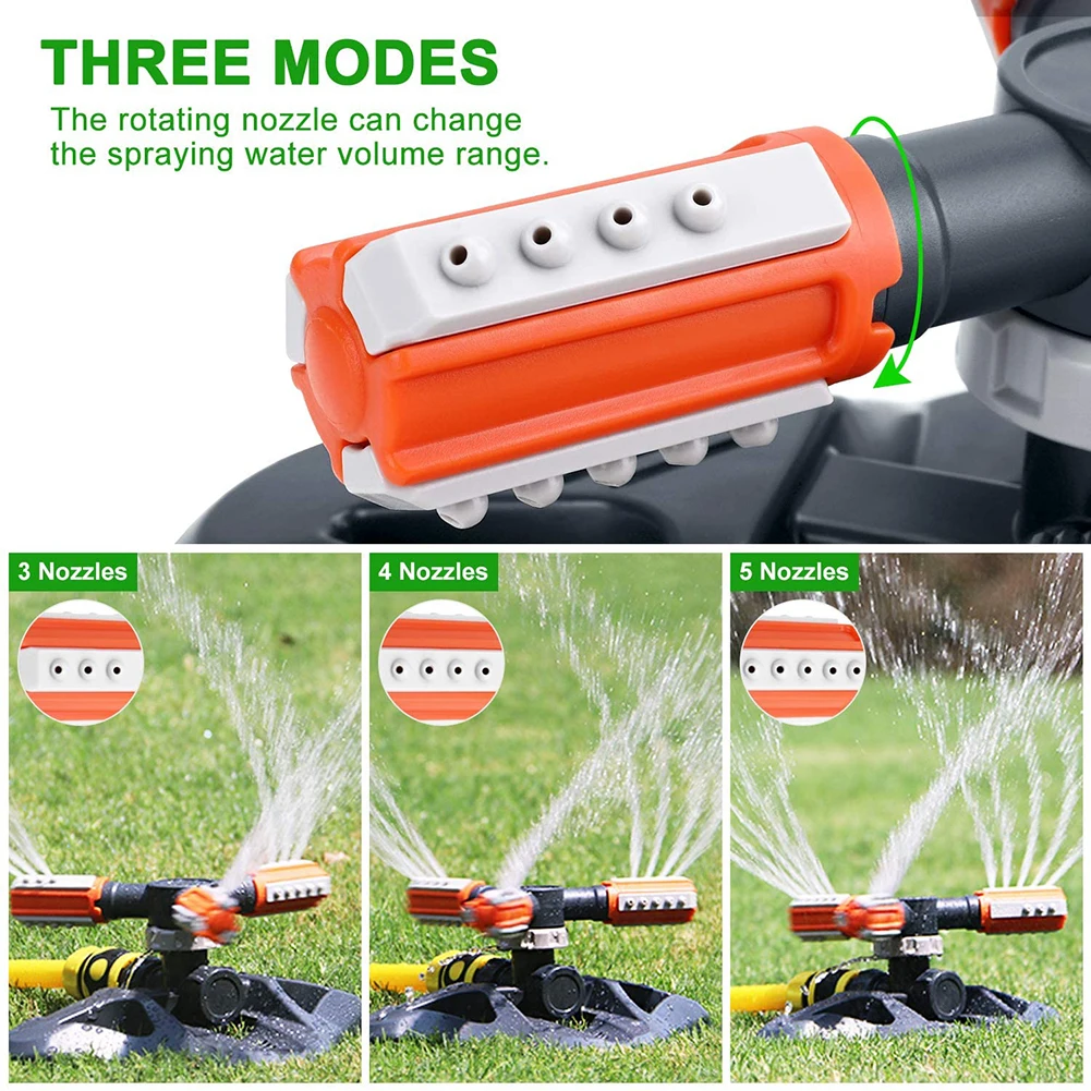 

Garden Sprinkler Lawn Irrigation Drip ABS Garden Sprinklers 3 Arms Nozzles Watering Grass Lawn Rotary Irrigation Tool