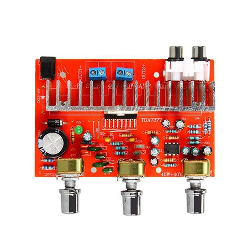 

AT41 TDA7377 Digital Audio Amplifier Board 40W+40W Stereo 2.0 Channel Power Amplificador For Car DIY Speaker DC12V E5-005