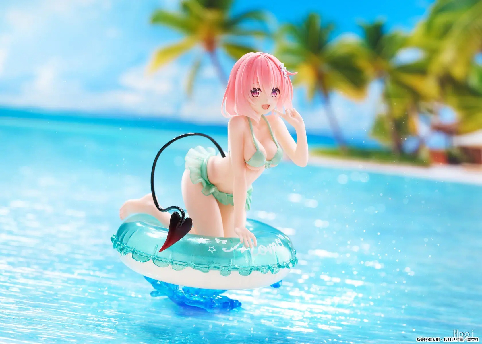 Фото В наличии: Коллекционная фигурка TAITO Aqua Float Girls AFG Momo Belia Deviluke в купальнике, настольная милая аниме-кукла, игрушка, подарок, модель №2