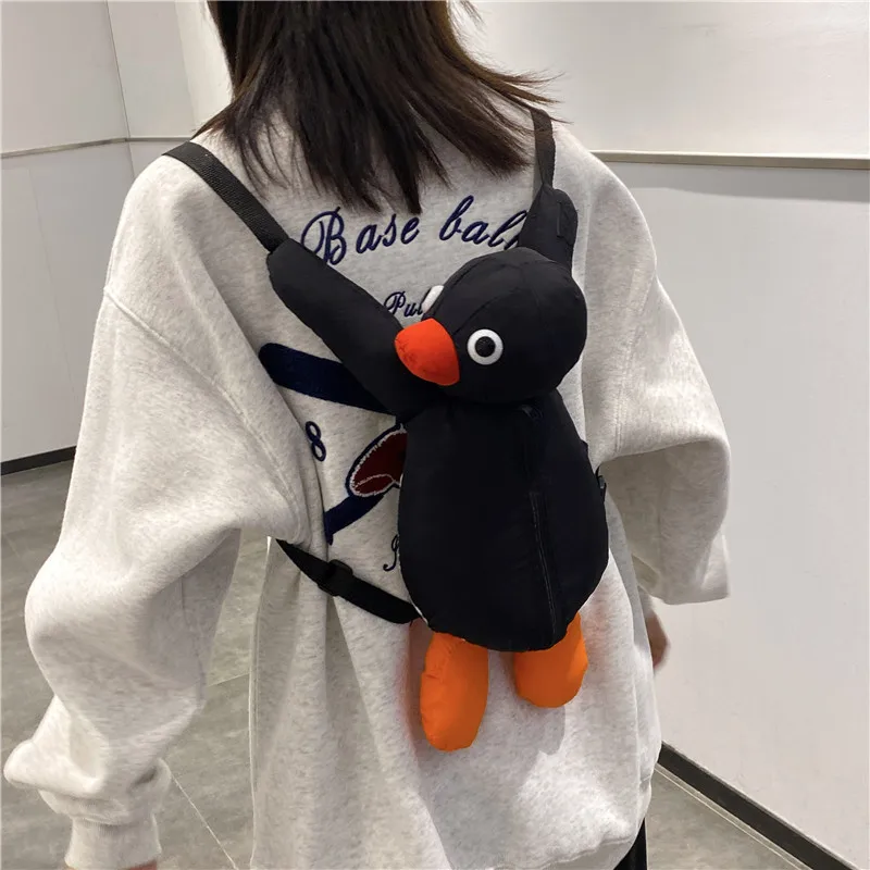 

Cartoon Funny Penguin Plush Toys Backpack Cute Pingued Dolls Soft Stuffed Animal Shoulder Storage Bag Kids Girls Birthday Gifts
