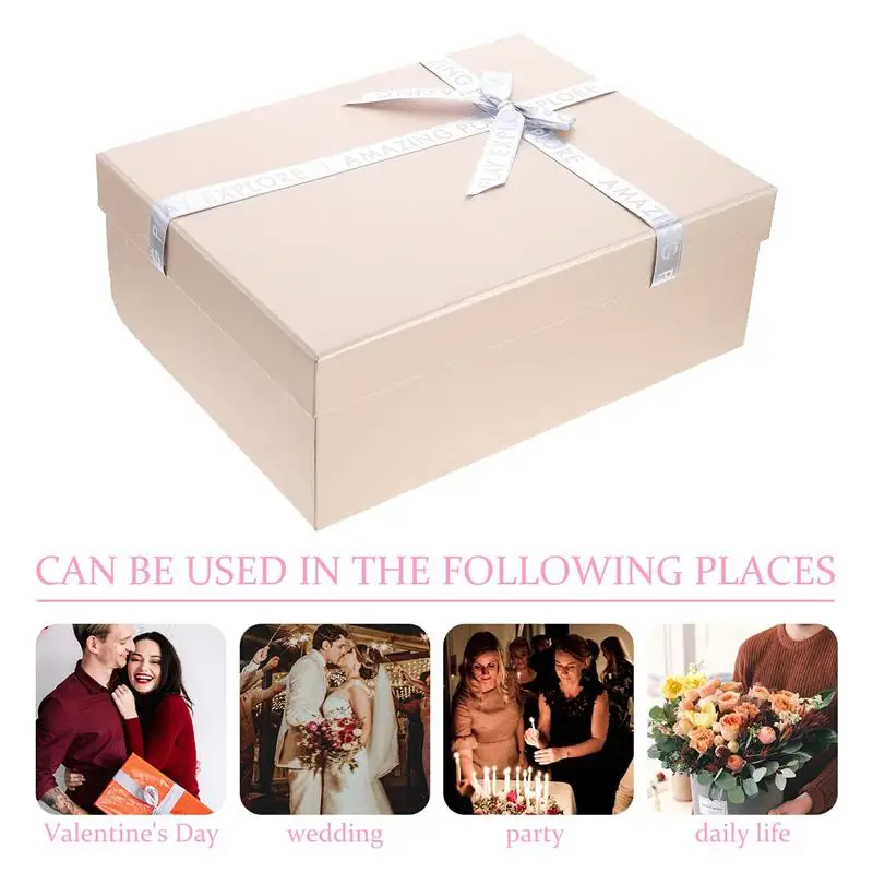 

1pc Birthday Gift Packing Box Bowknot Gift Box Festival Gift Storage Holder