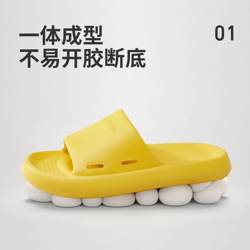 Men and Women's Home Antiskid Simple Green Soft Bottom Couple's Home Bathroom Slippers Womens Shoes Personalized Deodorization