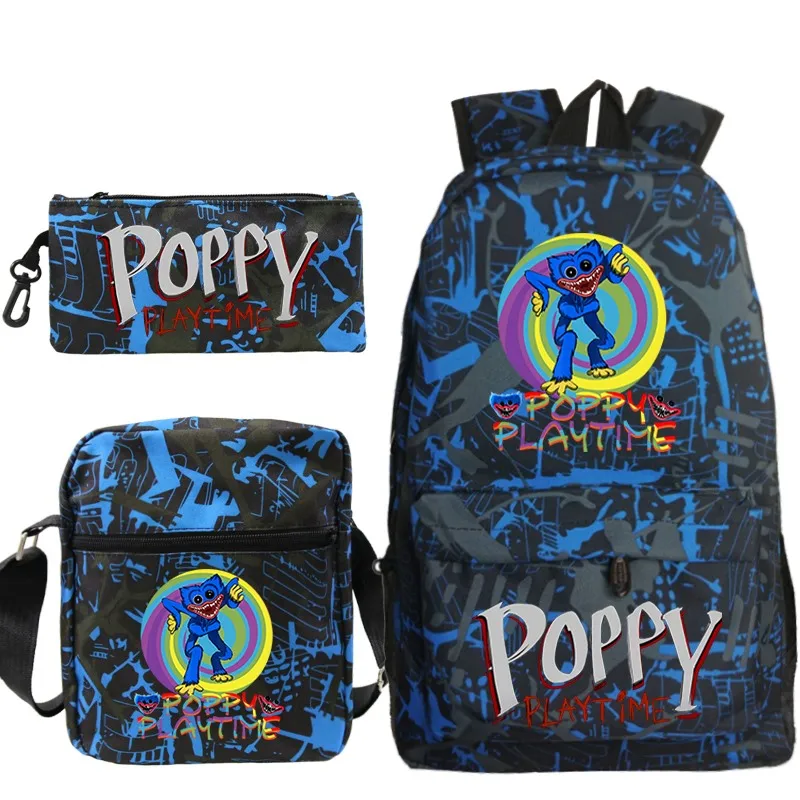 

Kids School Bag Poppy Playtime Huggy Wuggy Cartoon Backpack Mochila Students Huggy Wuggy Shoulder Bag+Backpack+Pen Bag 3pcs/set