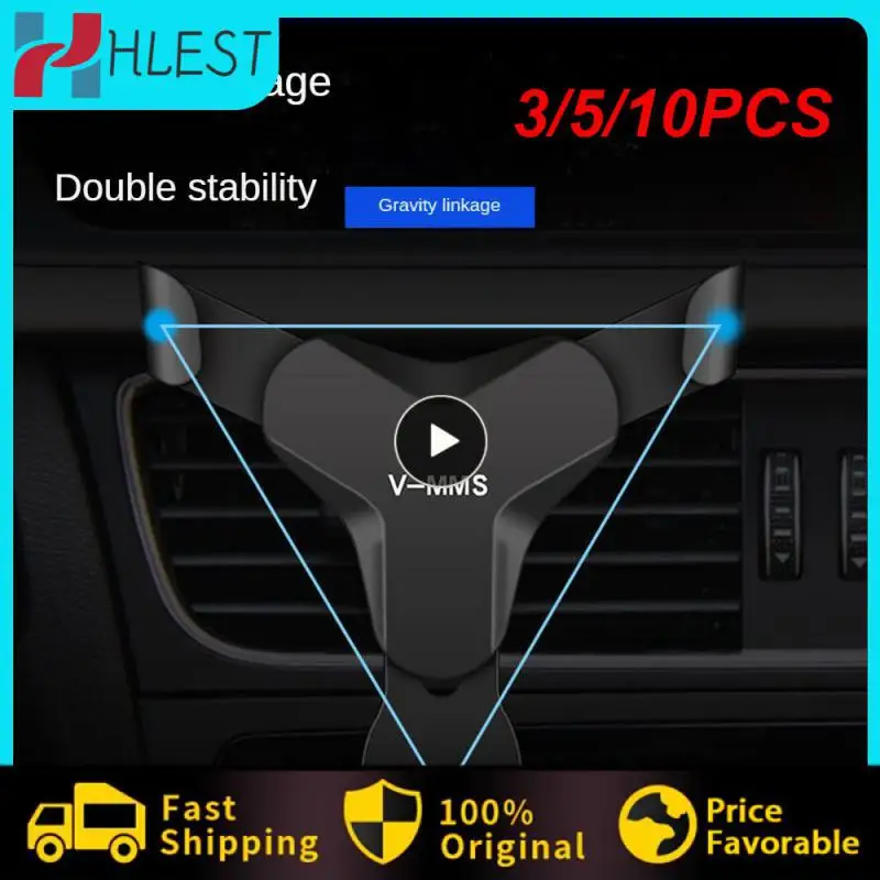 

3/5/10PCS Gravity Cellphone Stand Support Durable Car Phone Holder Portable Stable Mobile Phone Holder Car Supplies 4.5-6.5 Inch