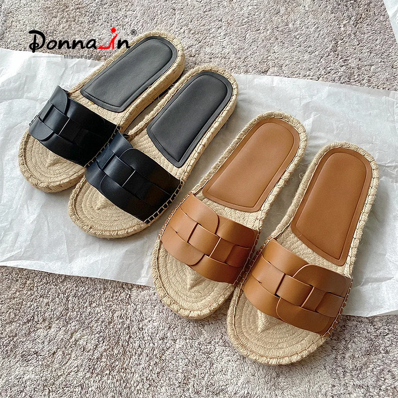 

Donna-in/Новинка 2023 года; Летние женские эспадрильи; Тапочки из натуральной кожи; Удобная модная обувь из коровьей кожи на плоской подошве; Обувь в рыбацком стиле