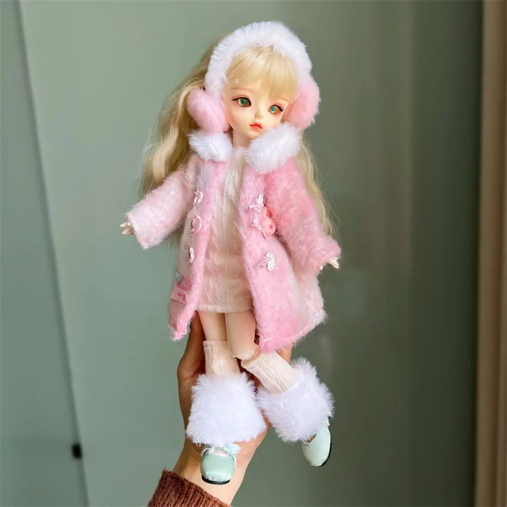 Фото Одежда для куклы 30 см, комплект модной одежды для куклы 1/6 BJD, красивое платье, шляпа, зимнее пальто, игрушка для девочек, подарок, аксессуары для кукол, праздничный подарок №3
