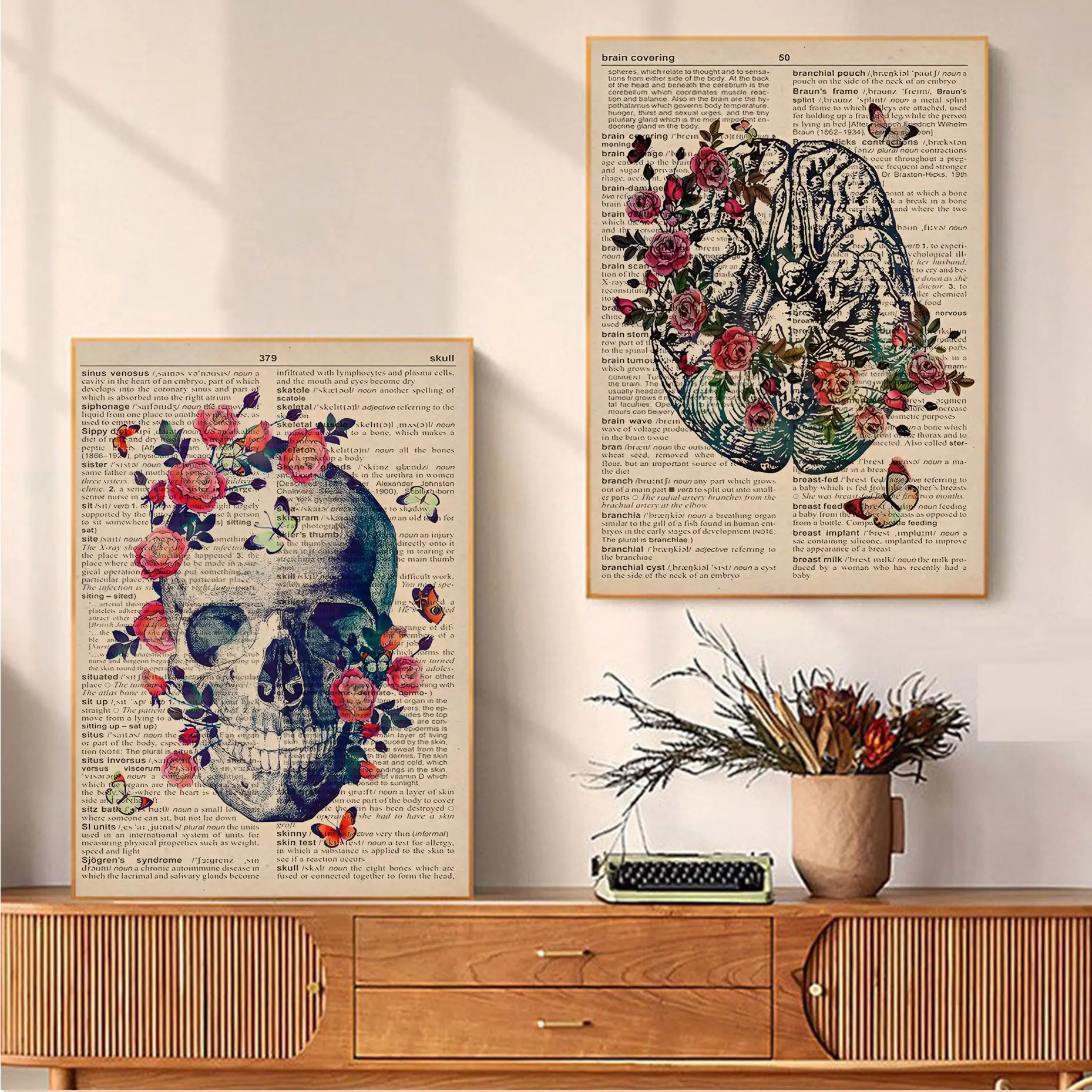 

Anatomy Human organs heart brain Retro Kraft Paper Poster Wall Art Retro Posters for Home Nordic home decor