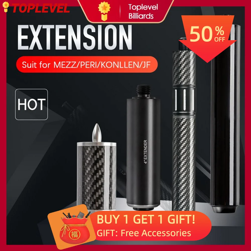 

Billiards Carbon Fiber Extension for Mezz PERI KONLLEN Pool Cue Extendable Stick Durable Billiard Accessories
