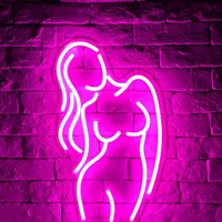 acrylic lady led neon sign lights wall hanging bar decor artwork night light neon bulbs lamp bedroom decoration lighting