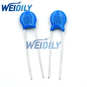 20 шт., керамические конденсаторы высокого напряжения, 2 кВ, 103, 10 нФ, емкость DIP, 2000 В, 10 нФ