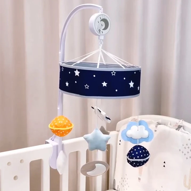 

ASWJ New Rattles Crib Mobiles Toy Holder Rotating Mobile Bed Bell Musical Starry Sky 0-12 Months Newborn Infant Baby Boy Toys