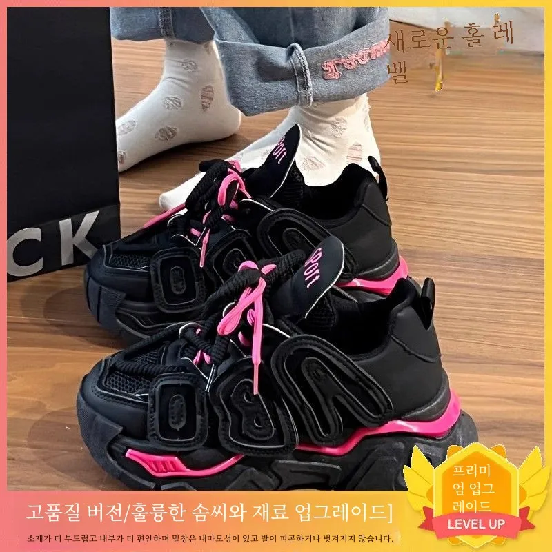 Популярная женская обувь для папы прозрачная осень 2024 новинка Sle Face толстая