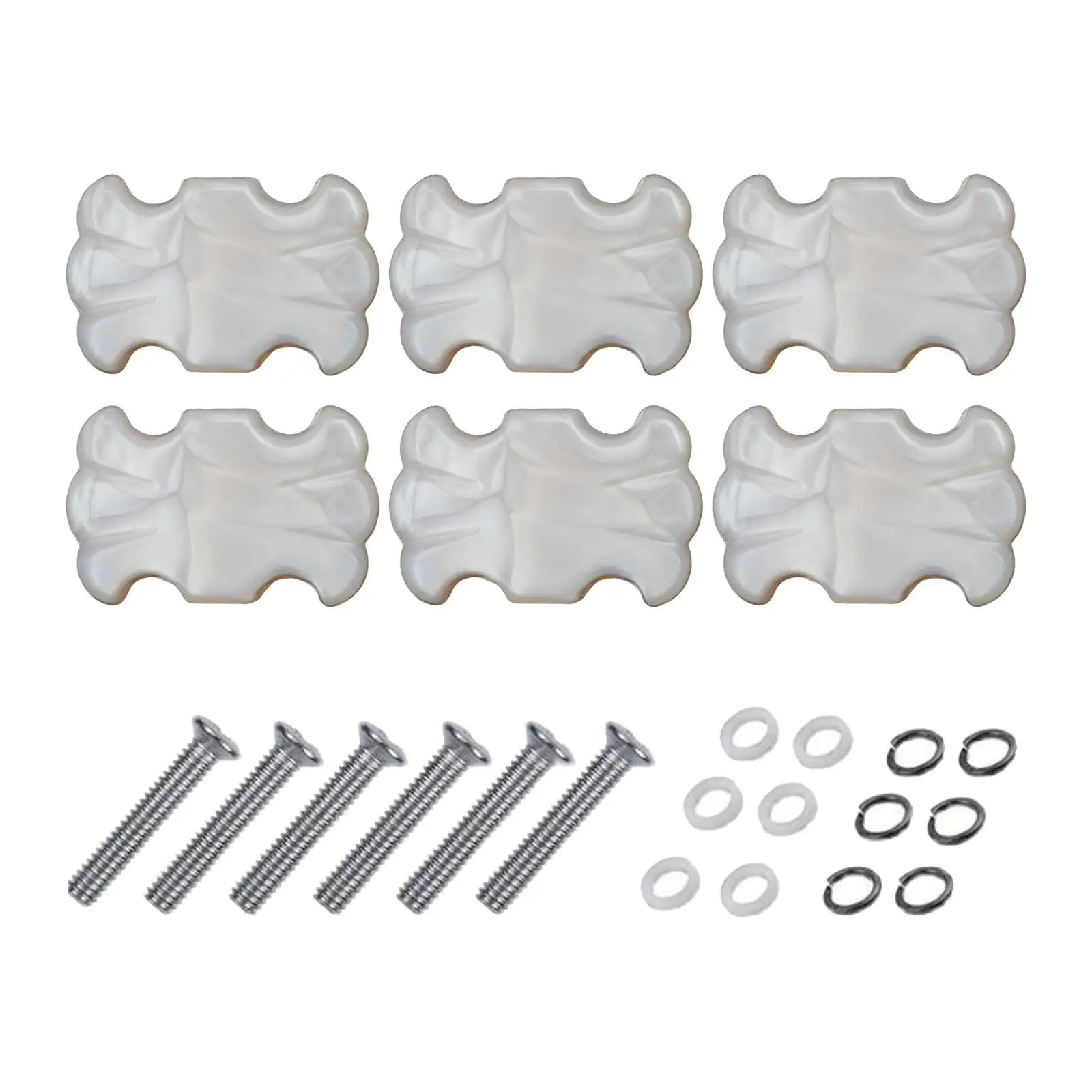 

6Pcs Guitar Tuning Peg Caps Repair Tool with Washers and Screw for Classical Guitar Folk Guitars Electric Guitar Accessories
