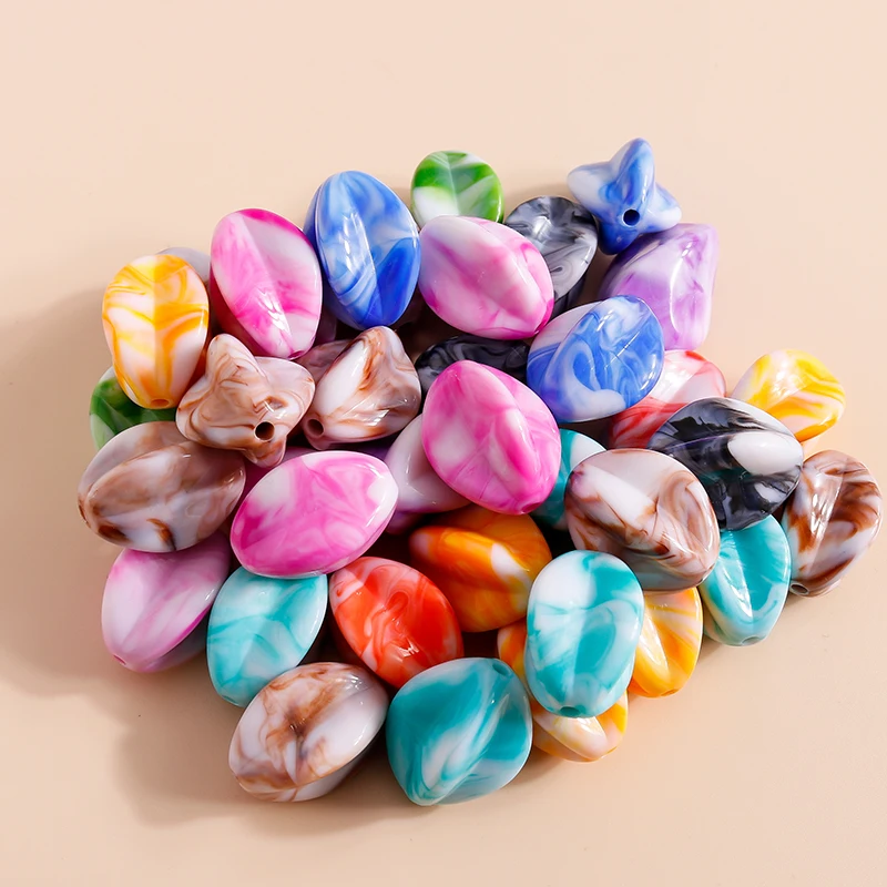 

10pcs 22*14mm New Irregular Acrylic Charms Beads Imitation Stone Beads for DIY Jewelry Making Handmade Bracelet Necklace Pendant