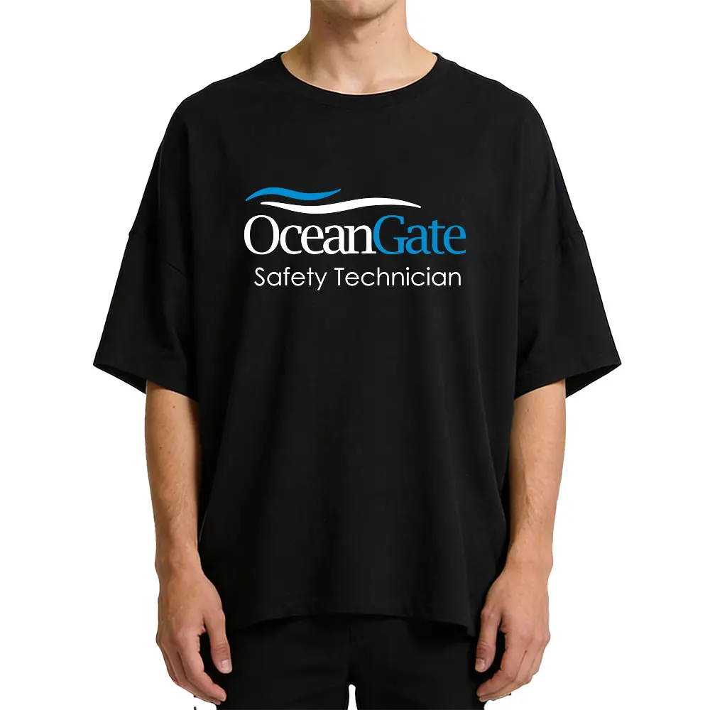 Фото Футболка унисекс OceanGate Safety Technician из хлопка с коротким рукавом для мужчин и женщин, уличная одежда в стиле хип-хоп, футболка с графическим принтом №1