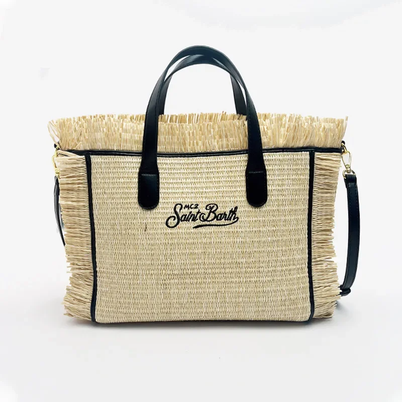 SAINT BARTH 2024 новинка женская большая вместительная соломенная сумка для отдыха и
