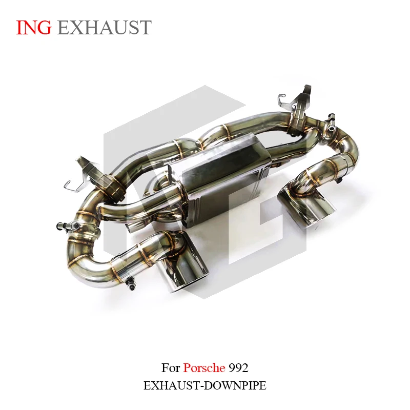 Выхлоп ING Performance из нержавеющей стали Catback для Porsche Mambo 911 992 Турбо-вверх Центральный