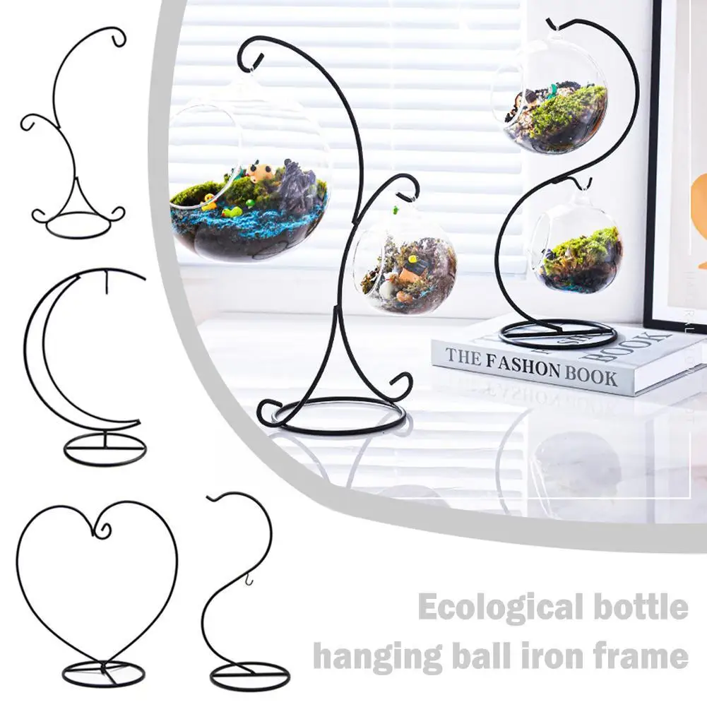

Heart Shaped Ornament Display Stand Iron Wedding Candle Glass Lantern Globe Plant Decor Xmas Candlestick Holder Hanging Bal O6M2