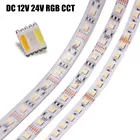 Светодиодная лента 5 в 1 RGB CCT 12 В 24 В IP21 IP67 водонепроницаемая SMD 5050 30 60 96 светодиодовм гибкая лента Светодиодная лента 5 мрулон