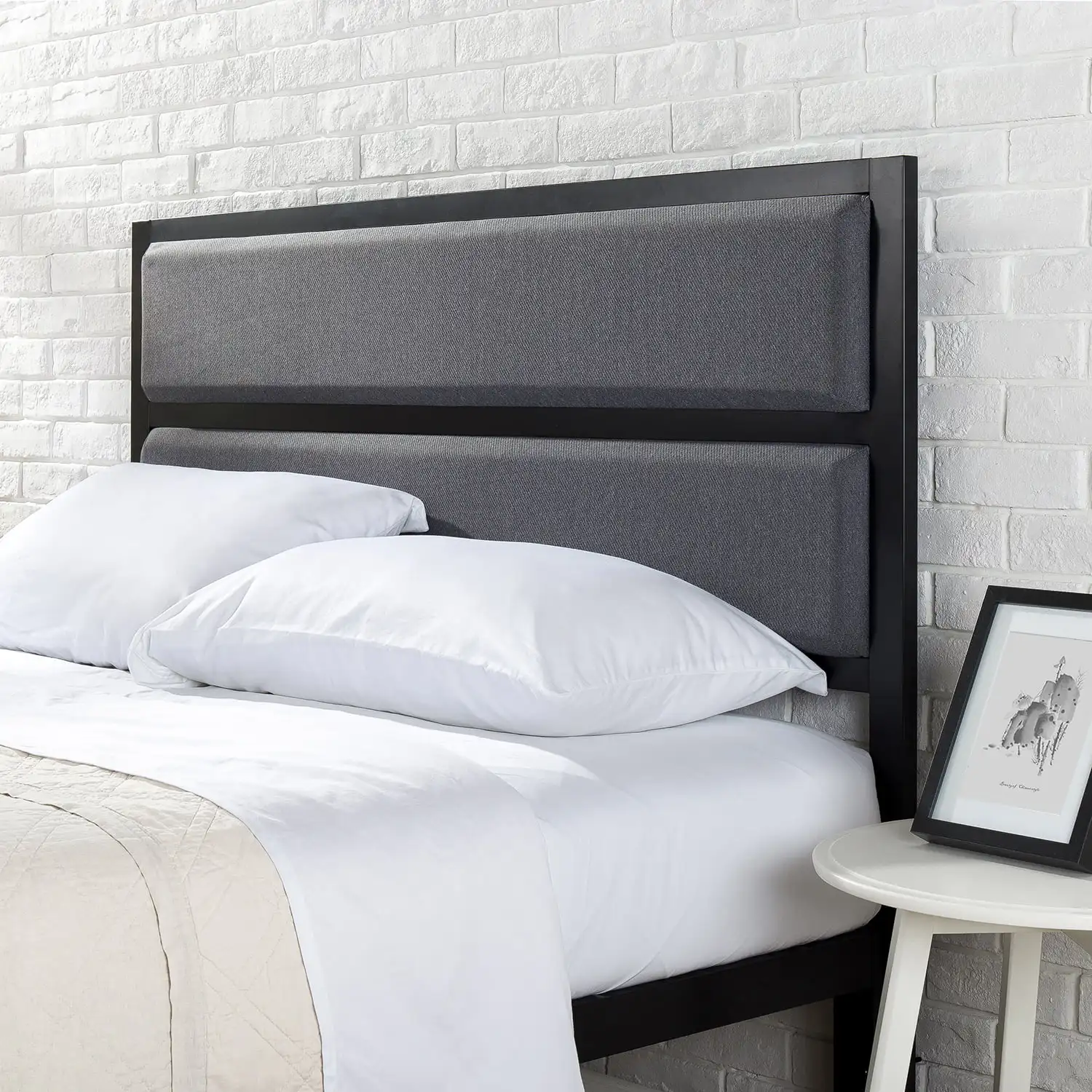 

NONE Upholstered Metal Headboard, Queen