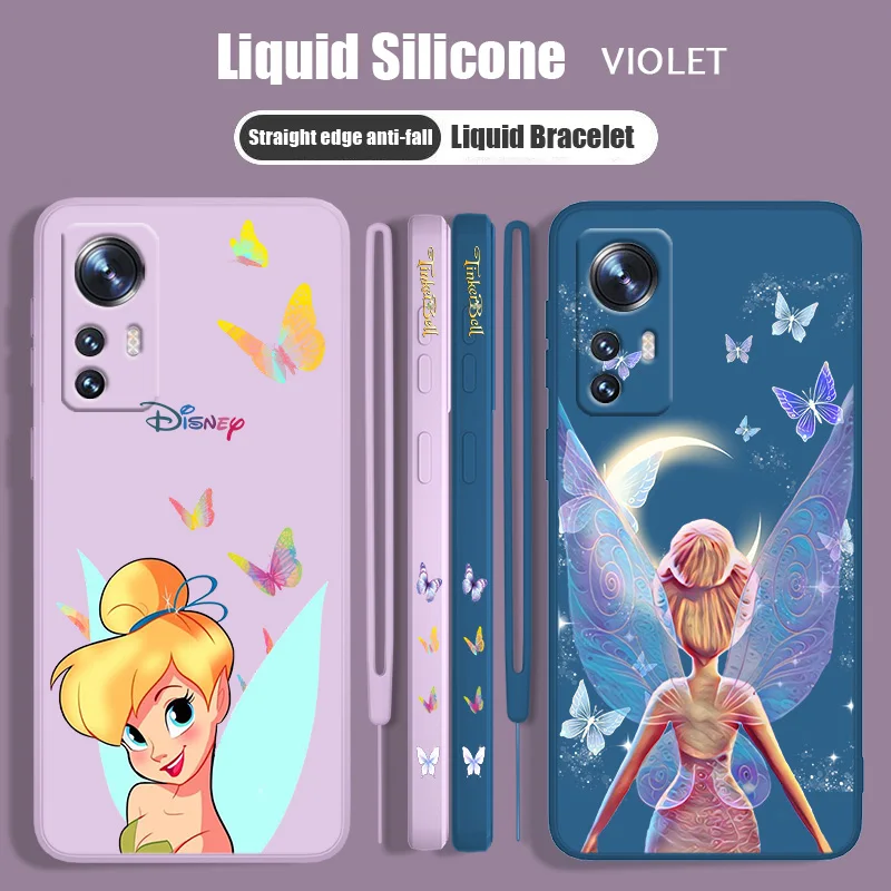 

NEW Tinkerbell For Xiaomi Mi 13 12T 12S 12X 11i 11X 11T 10T 10S Lite Pro Ultra Liquid Left Rope Soft Phone Case