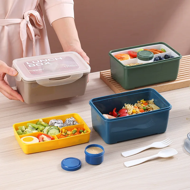 

Japanese-Style Office Worker Lunch Box Can Be Heated With Microwave Salad Sealed Lunch Box Student With Meal Lunch Box Sauce Box