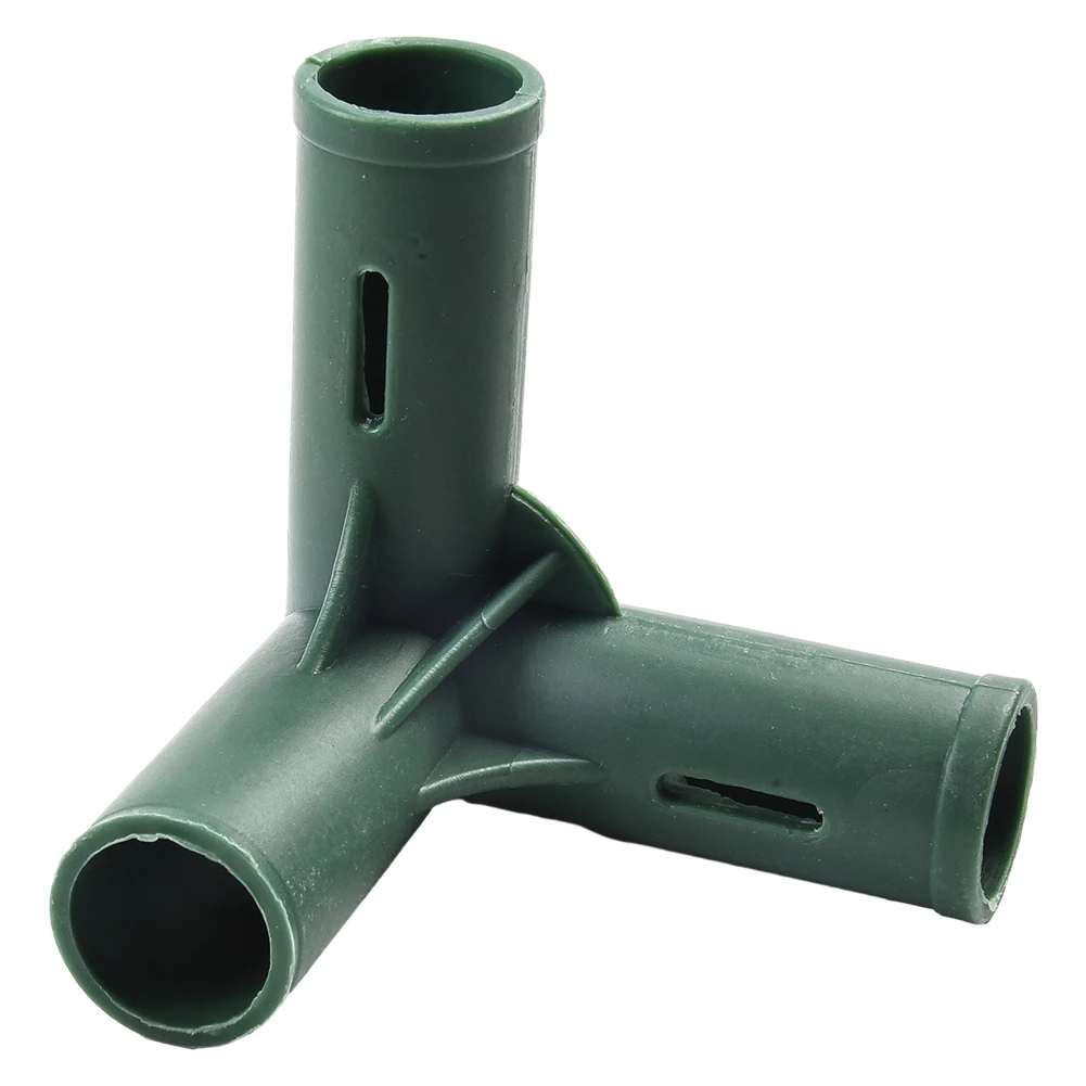 

8pcs Plastic Gardening Frame Edging Corner Connectors Heavy Duty Pipe Frame Awning Bracket Plant Stakes Fencing Pipe Joint