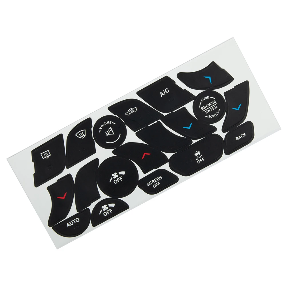 

Наклейка для ремонта кнопки, 1 шт., черные наклейки, прямая замена, передняя виниловая наклейка для Chrysler 14-17 200, в использовании