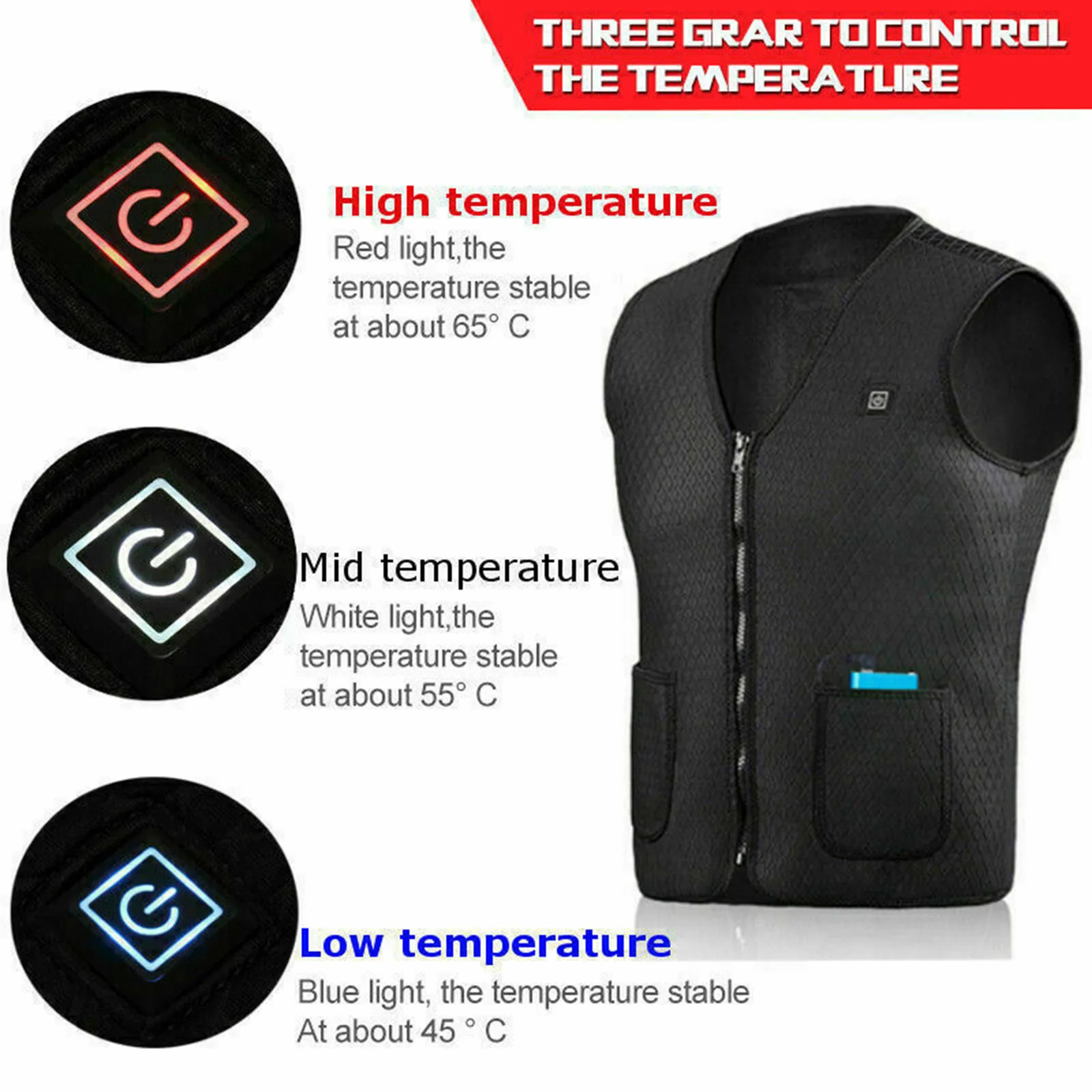 

Electric Heated Vest Jackets USB Warm Up Heating Pad Body Warmer Winter Clothing winter men women Electric Heated Vest warm
