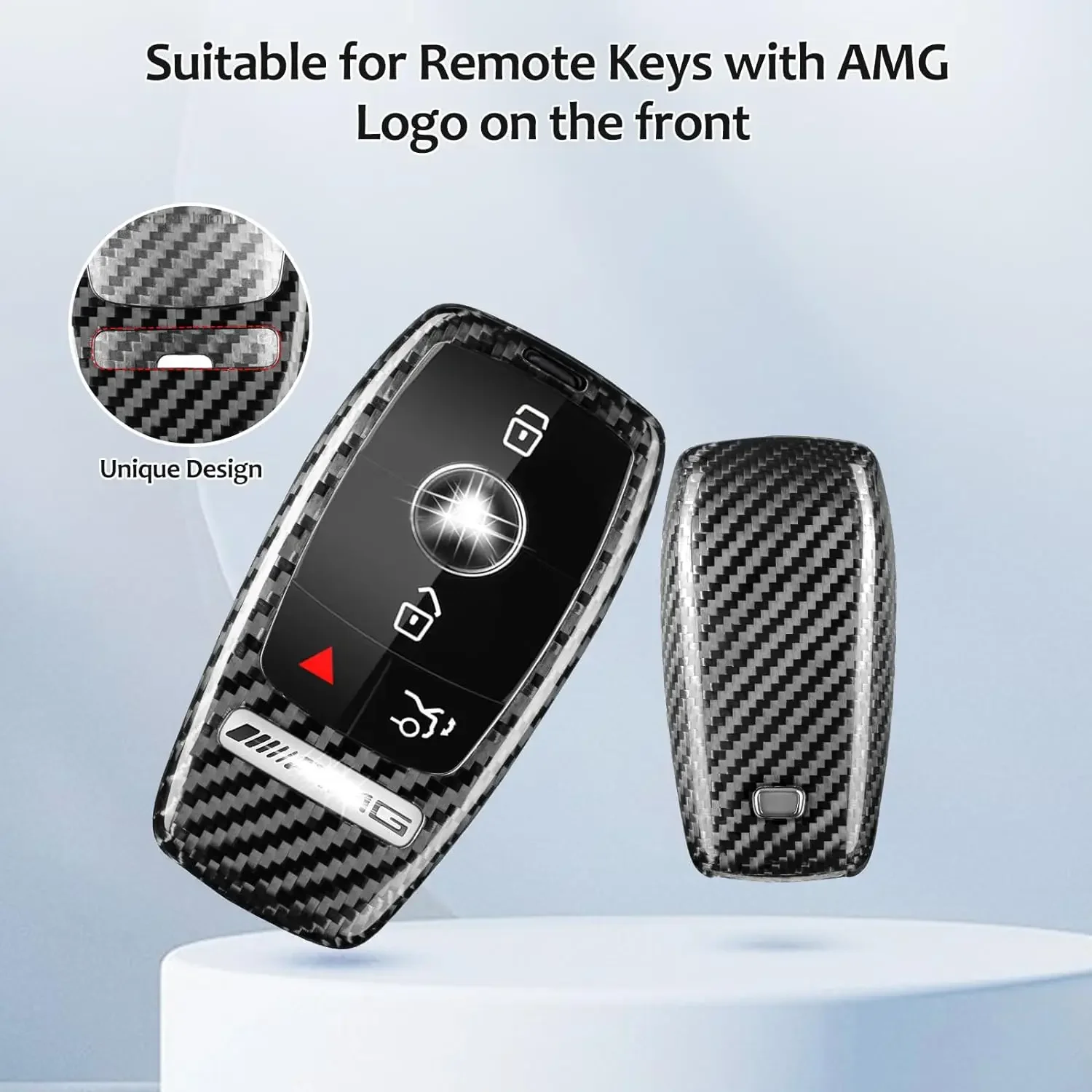 Чехол для ключей из настоящего углеродного волокна защитный чехол Benz AMG E53 GLS63