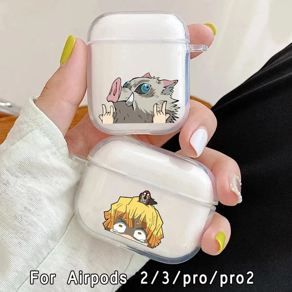 

Anime Demon Slayer Airpod Cases Air Apple Pro 3 for Airpods Pro Pro2 2 3rd Pods Gen Airpord Cases Tanjirou Nezuko Cover Funda