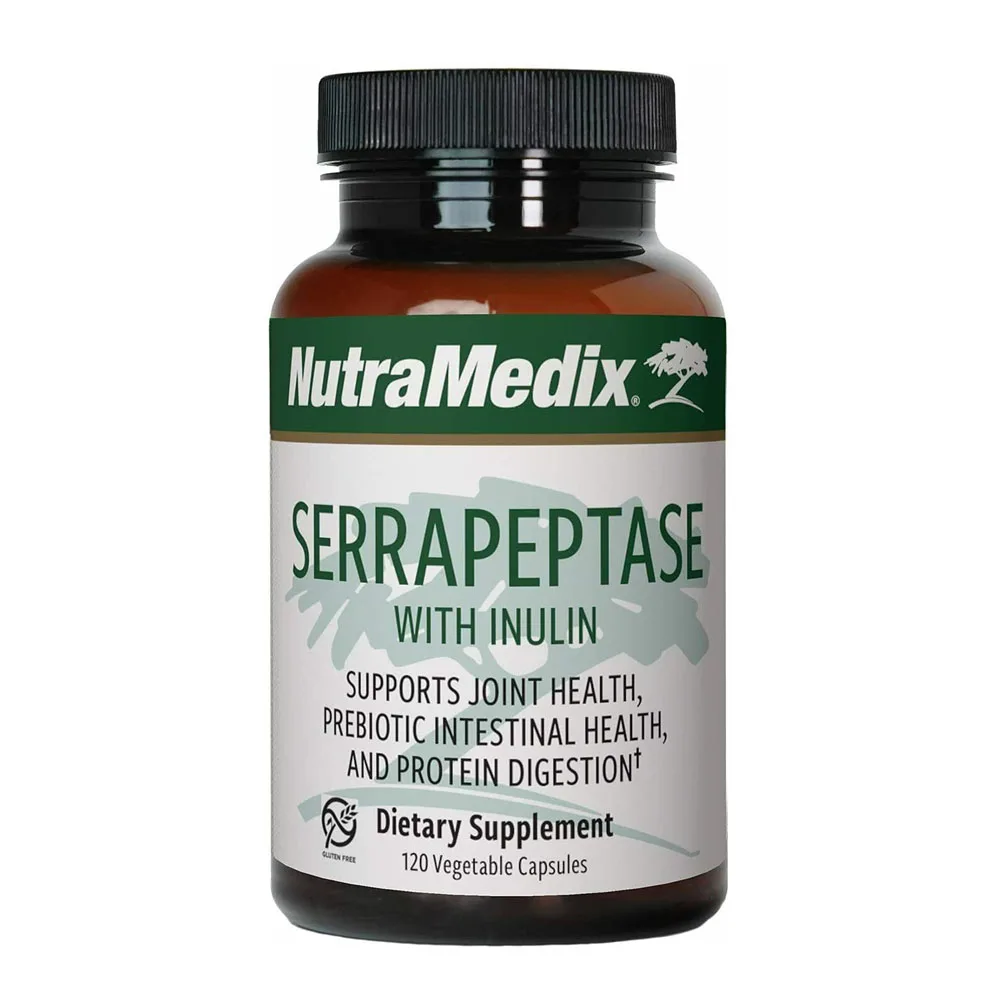 

NutraMedix Serrapeptase Proteolytic Enzyme Support CV Health Sinus Function Joint muscle