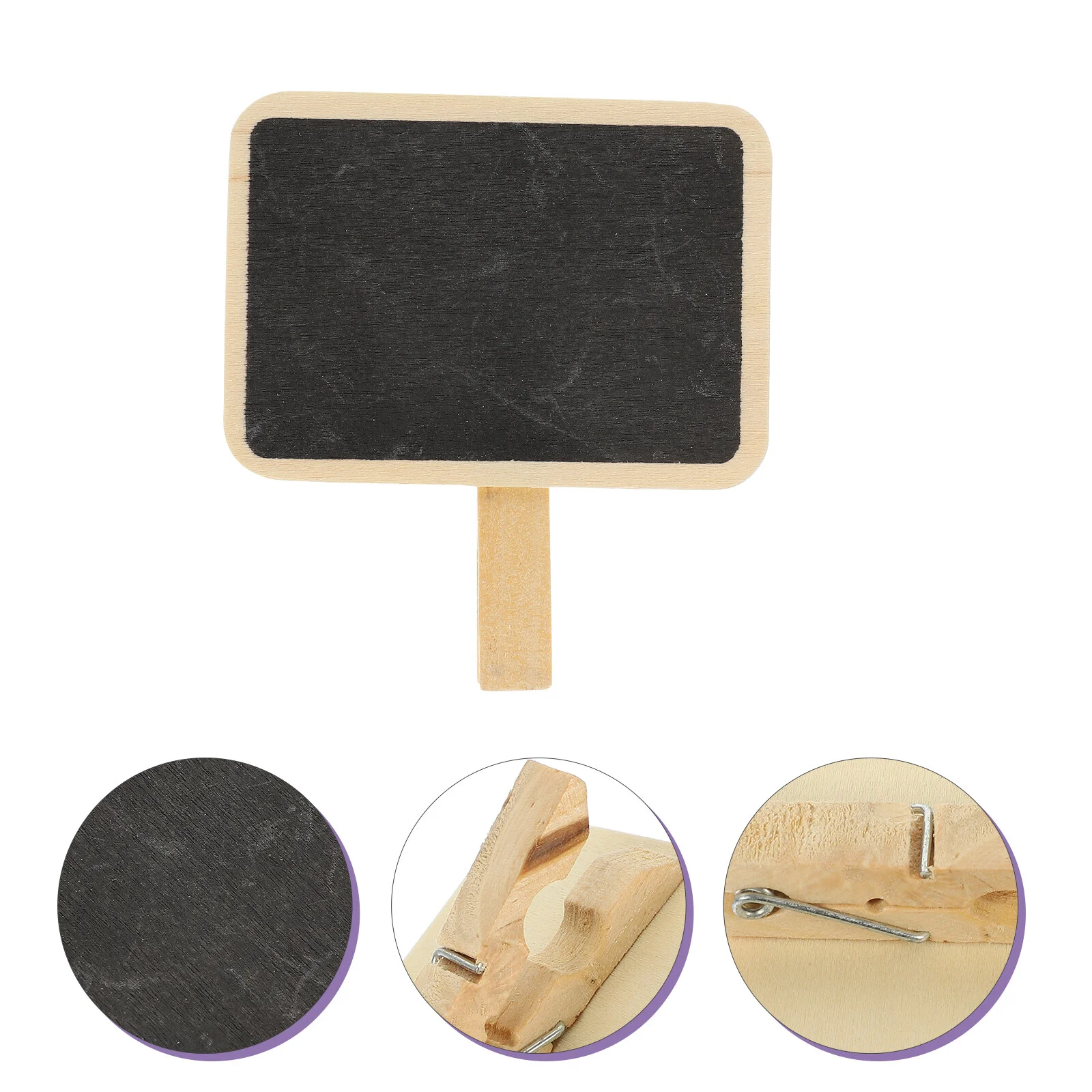 

10 Pcs Mini Chalkboard Wooden Plywood Message Clip Blackboard Clamps Markers Multifunction Little Memo Clips