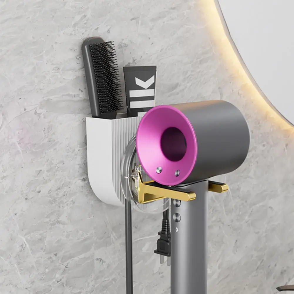 

Hair Dryer Cradle Fashion Waterproof with Fixed Coil Wall Mounted Hair Dryer Holder for Home Hair Dryer Holder Storage Holder