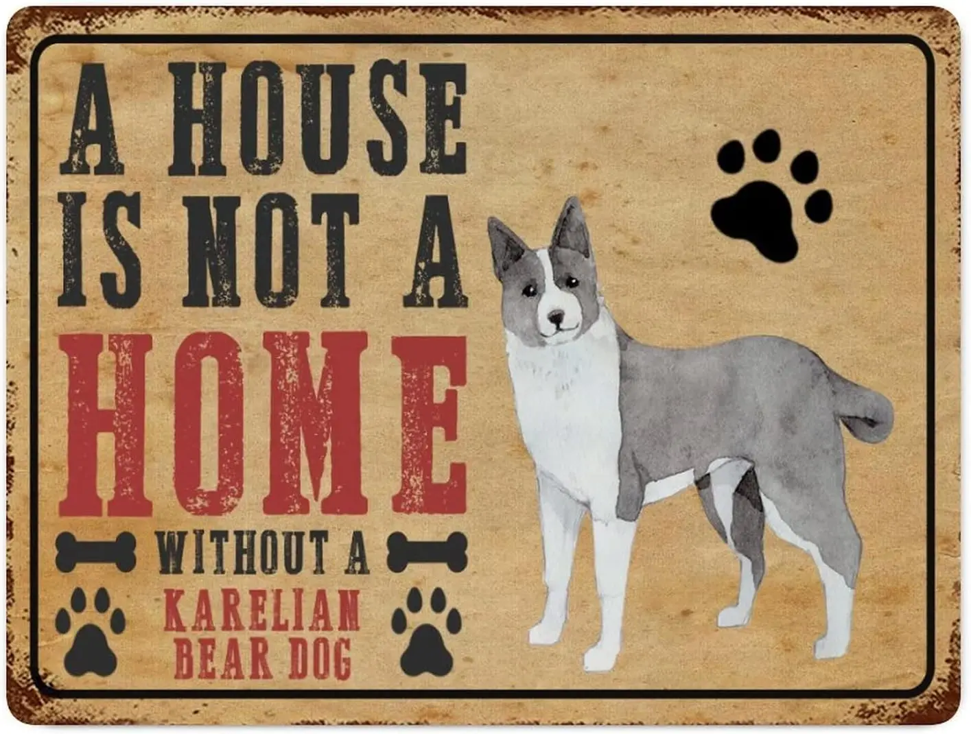 Дом не дома без карельского медведя собаки металлическая вывеска семейное