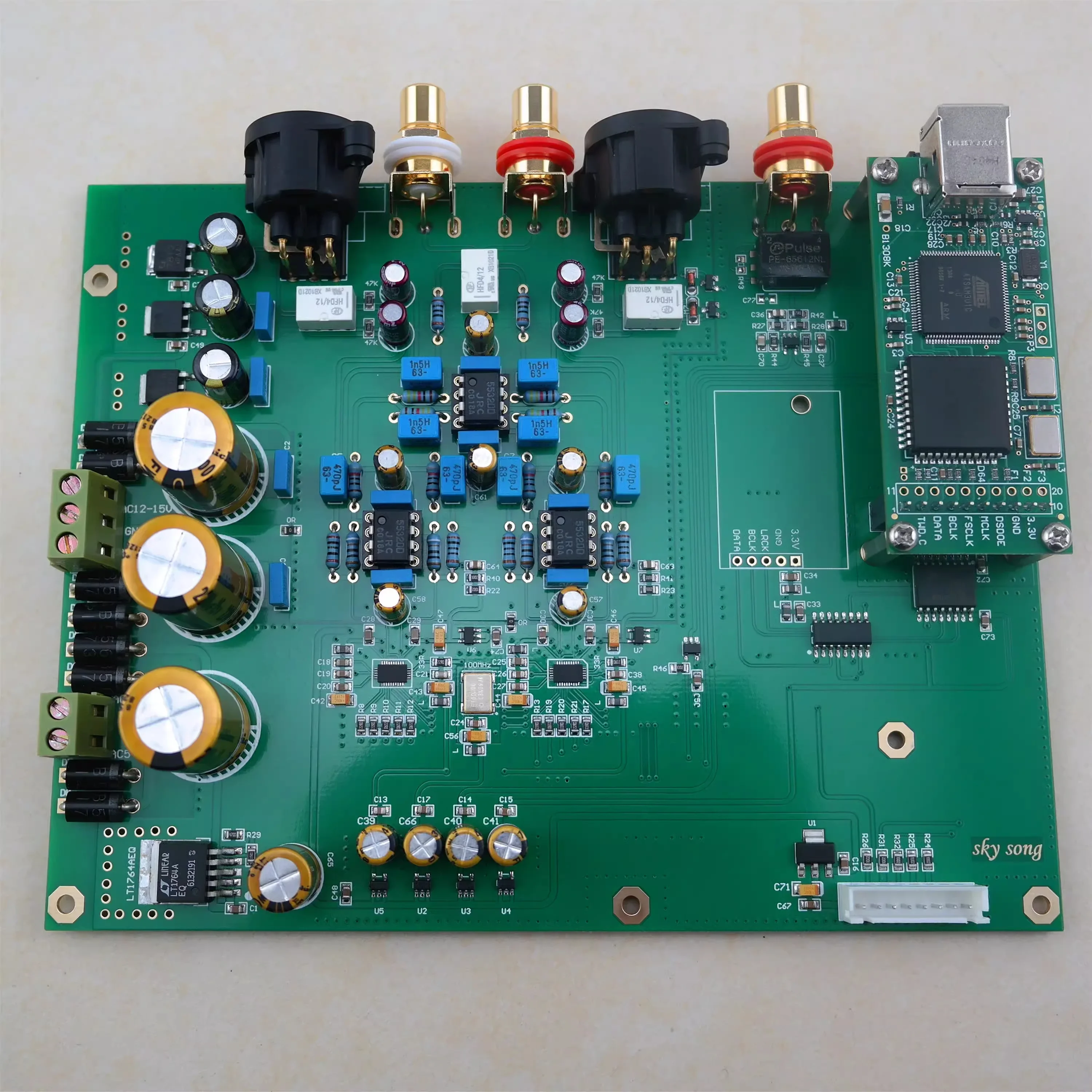 Двойной декодер ES9038q2mDAC Hi-Fi коаксиальный PCM384k DSD128 комплект USB DSD512 ES9038