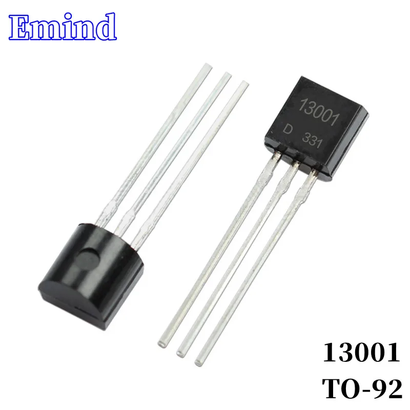 

300/500/1000/2000/3000Pcs 13001 DIP Transistor TO-92 NPN Type 400V/300mA Bipolar Amplifier Transistor