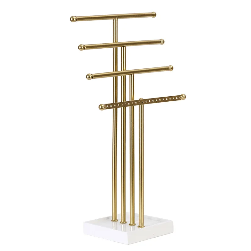 4 Tiers Necklace Display Stand Bracelet Earrings Storage Box Jewelry Organizer Jewelry Display Stand