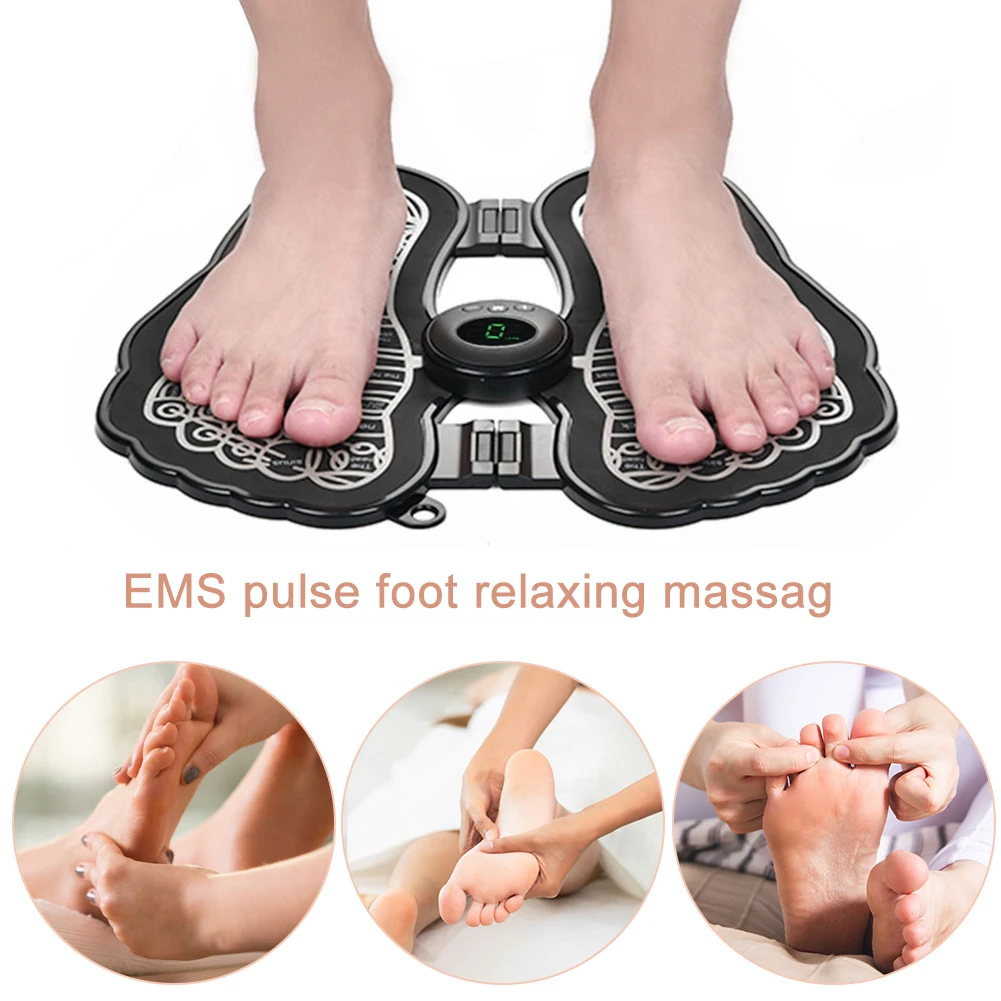 

Electric Pulse Foot Massager Pad Mat Feet Muscle Stimulator Improve Blood Circulation Relieve Ache Pain Health Care