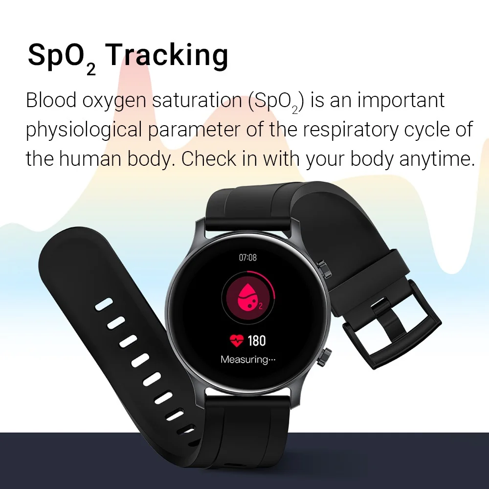 Оригинальные Смарт-часы HAYLOU RS3 LS04 с AMOLED дисплеем и GPS водонепроницаемые 5ATM