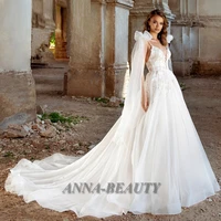 anna princess wedding dresses a line deep v neck backless spaghetti straps vestidos de novia brautmode personalised
