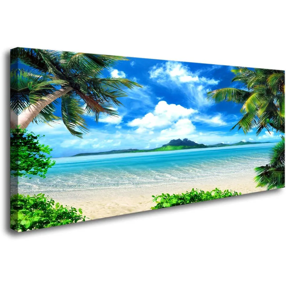 

Ocean Waves Coconut Trees Beach Seascape Diy diamond painting kits full drill diamond embroidery cross stitch home decor YG4100