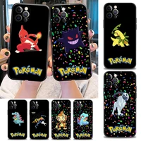 pocket monster pikachu series phone case for apple iphone 13 pro max 12 11 8 7 se xr xs max 5 5s 6 6s plus soft silicon case