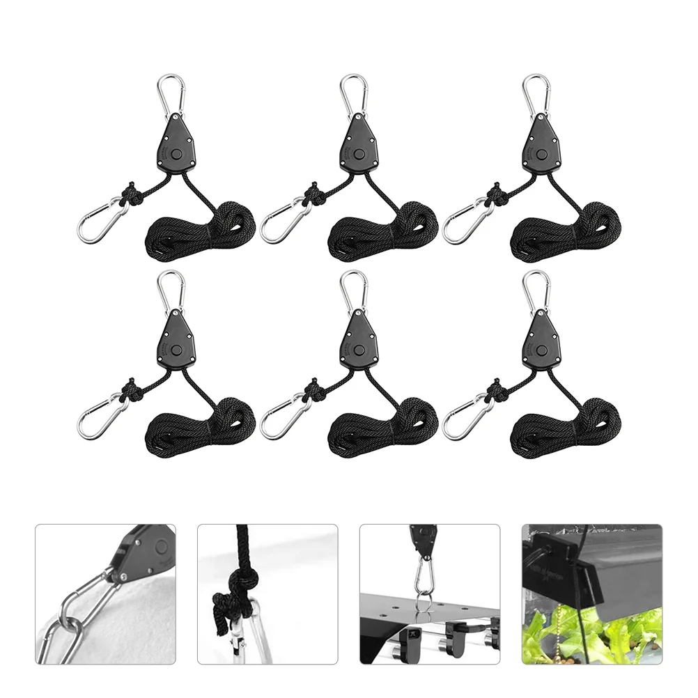 

Grow Light Ropes Rope Lamp Lifting Hangers Hanging Hook Hanger Adjustable Pulley Garden Accessories Fan Duty Heavy Fixed