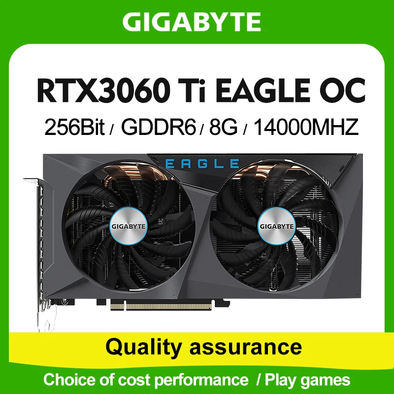 

Gigabyte RTX 3060Ti EAGLE OC GDDR6 8GB 256bit NVIDIA RTX 30 Series GPU RTX 3060 Ti Video card GDDR6 PCI Express 4.0