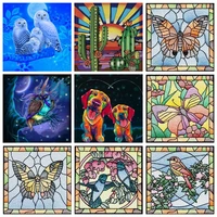 diy 5d diamond painting bird owl butterfly diamond embroidery dog animal pictures cross stitch mosaic crafts kits home decor